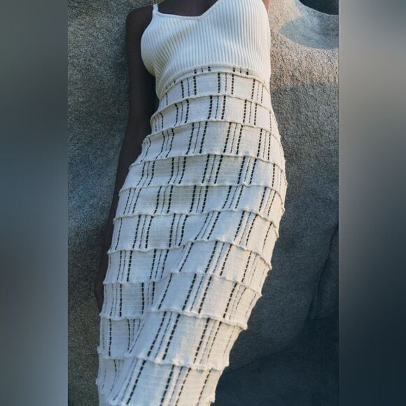 ZARA COMBINATION CROCHET DRESS - Picture 6 of 10